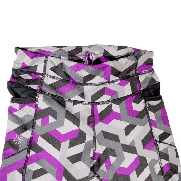 Athleta Women's Chain Be Free Knicker Sz XXS - Cobblestone grey/sparkling purpl - Picture 5 of 6